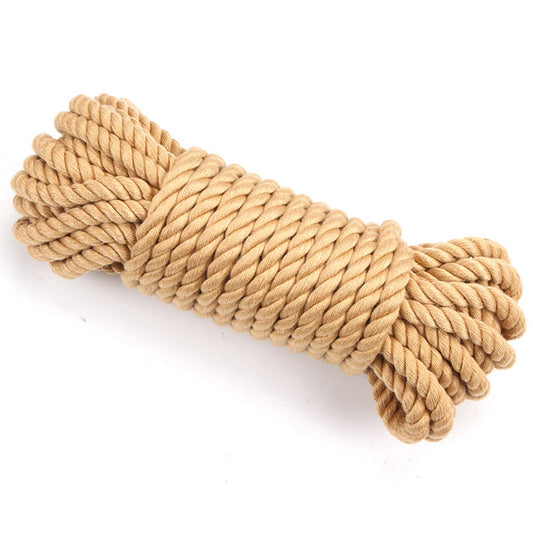 10-meter natural tan jute or cotton bondage rope show