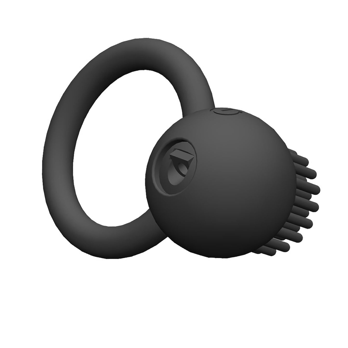 USB charging port detail on vibrating cock ring remote set — EroticBloom