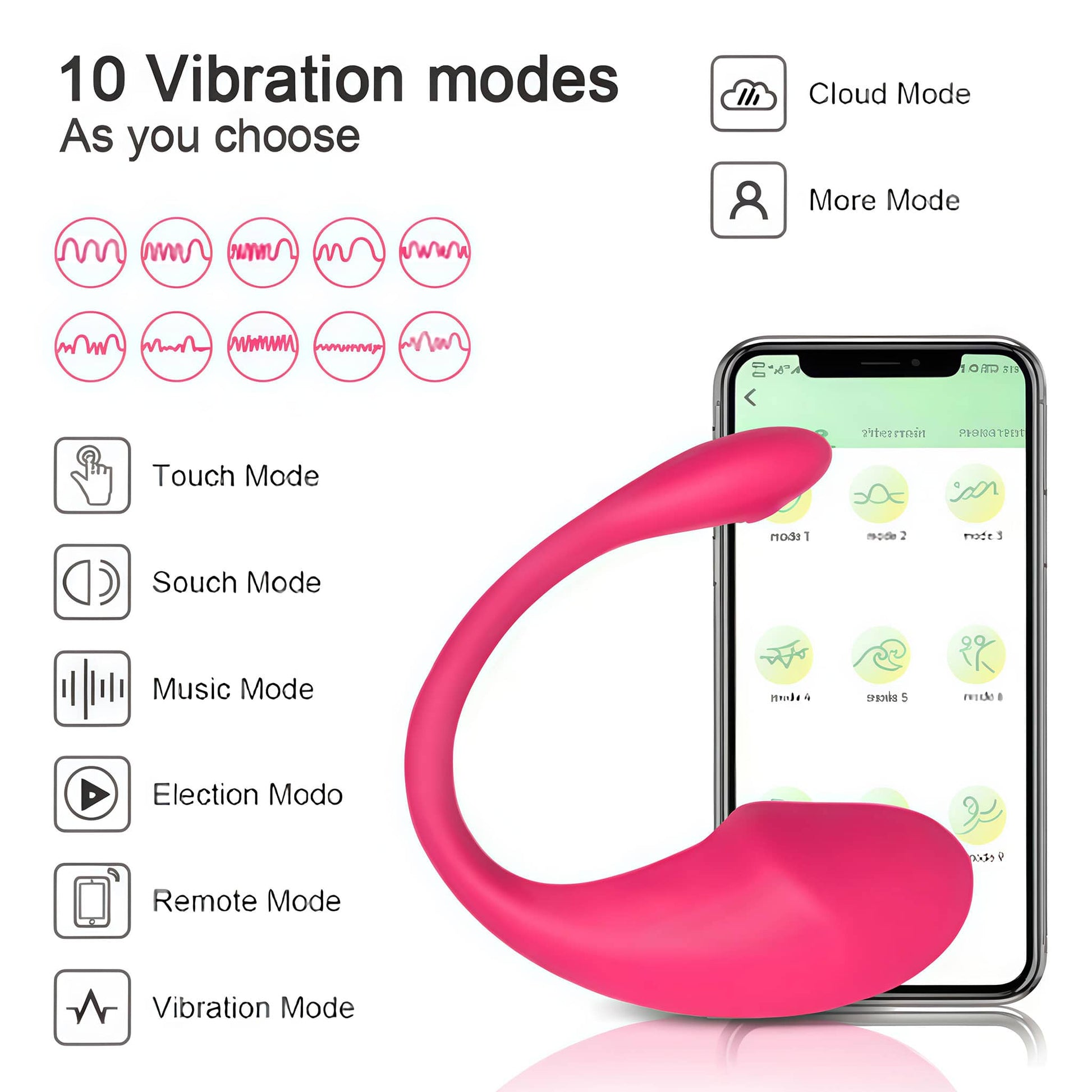 vibrating egg sex toy 10 vibration modes.