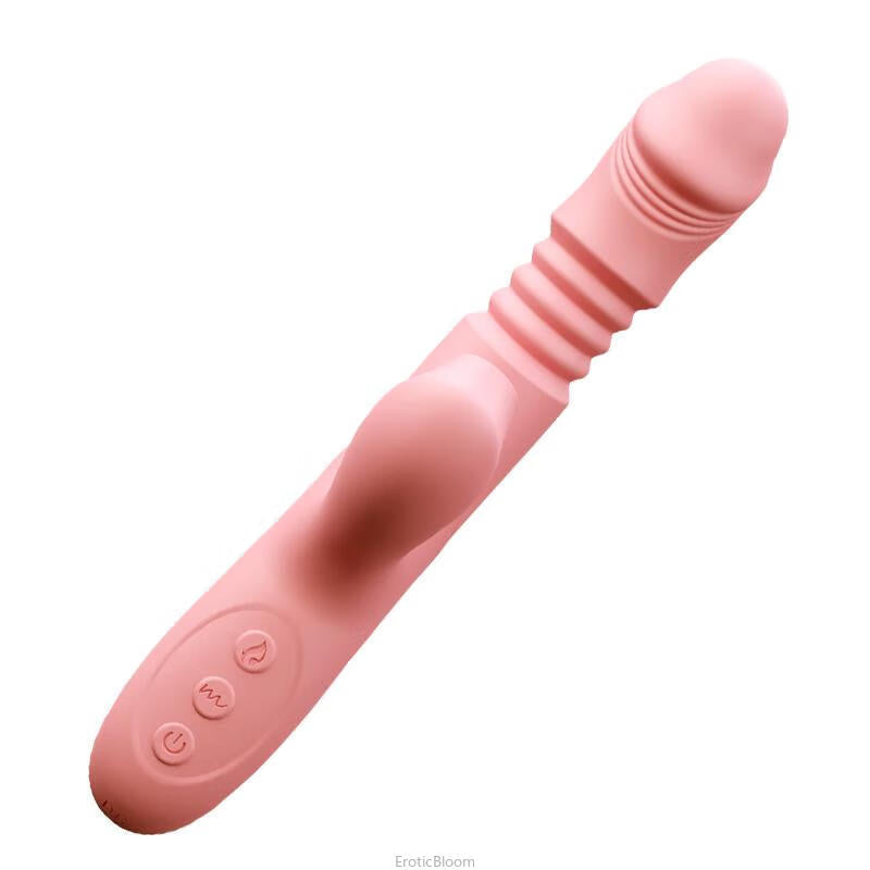 Premium 4-in-1 Personal Wellness Wand in pink with 7-speed vibration, suction, and heat technology for women's wellness and intimate care.