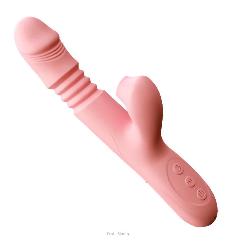 4-in-1 Wellness Wand - Personal Device in pink with 7-speed vibration, suction, and heat technology for women's wellness and intimate satisfaction.