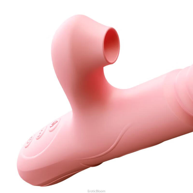4-in-1 Wellness Wand - Personal Device in pink with suction head, 7-speed vibration, and heat technology for women's wellness and pleasure.