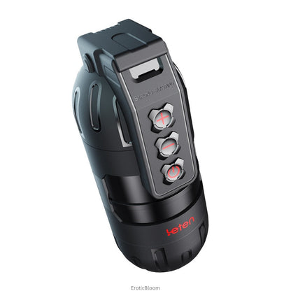 Male Stroker - App-Controlled Pleasure with 10 vibration modes, audio integration, and one-touch boost for immersive solo play. Sleek black design with control panel.