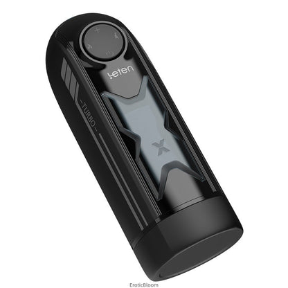 LETEN Ultra-Speed Male Stroker with 700 SPM, heating function, and multi-language audio in sleek black design. Features magnetic charging and turbo mode.