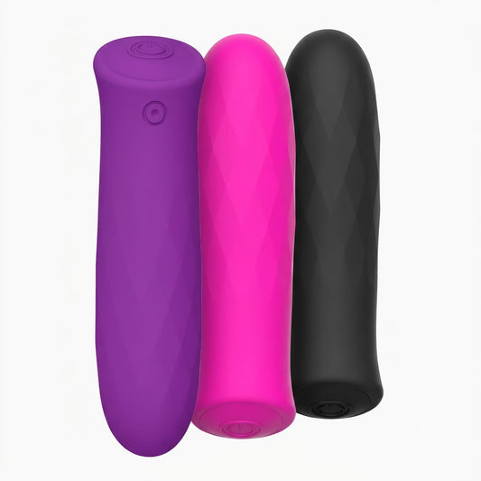 Purple, pink and black premium silicone bullet vibrators — EroticBloom