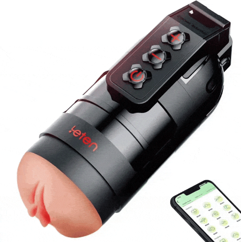 Male Stroker - App-Controlled Pleasure with 10 vibration modes, realistic texture, and smartphone compatibility for immersive solo play.
